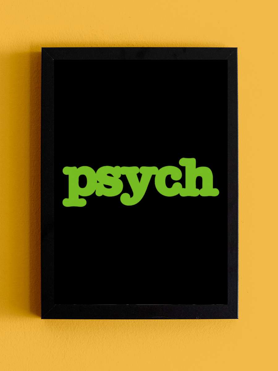 Psych Dizi Tablo Siyah Çerçeveli Dizi Poster Duvar Tablo