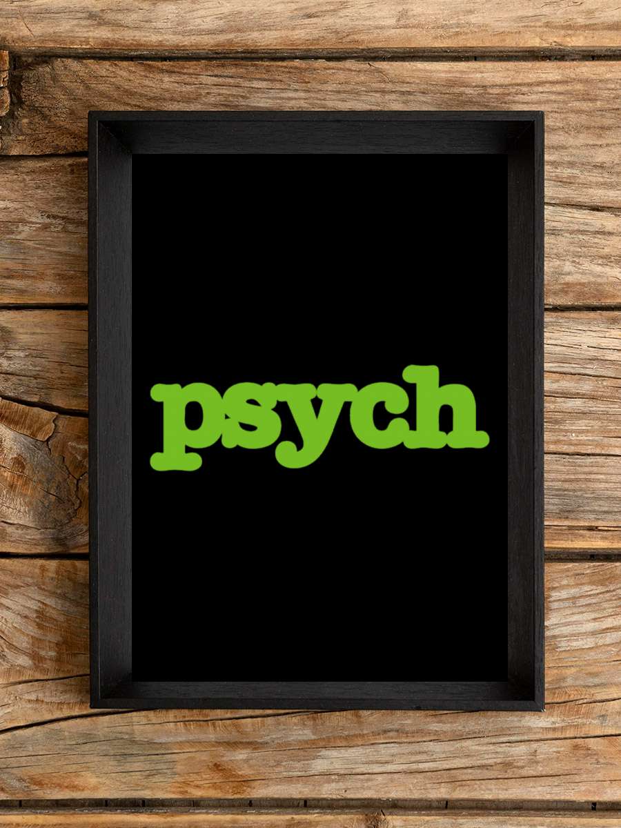 Psych Dizi Tablo Siyah Çerçeveli Dizi Poster Duvar Tablo