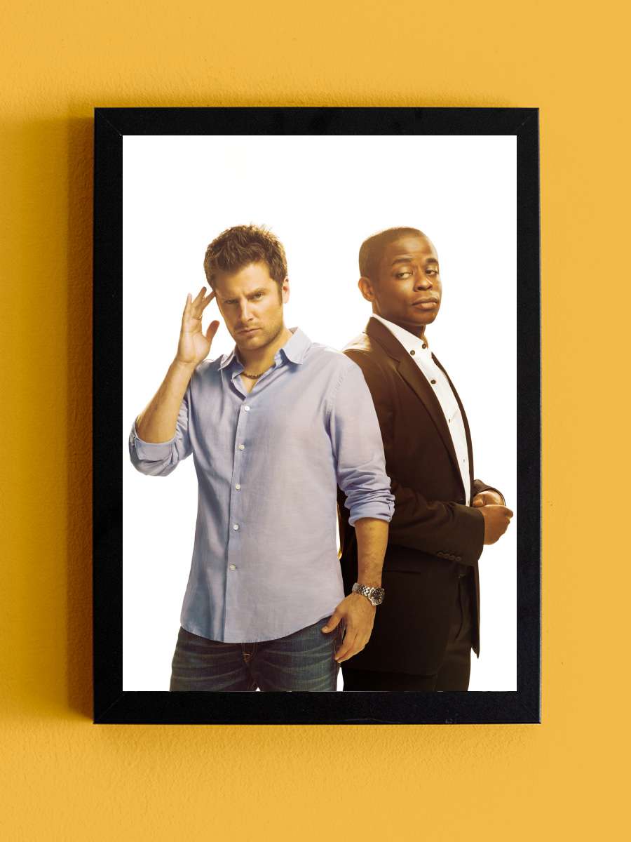 Psych Dizi Tablo Siyah Çerçeveli Dizi Poster Duvar Tablo