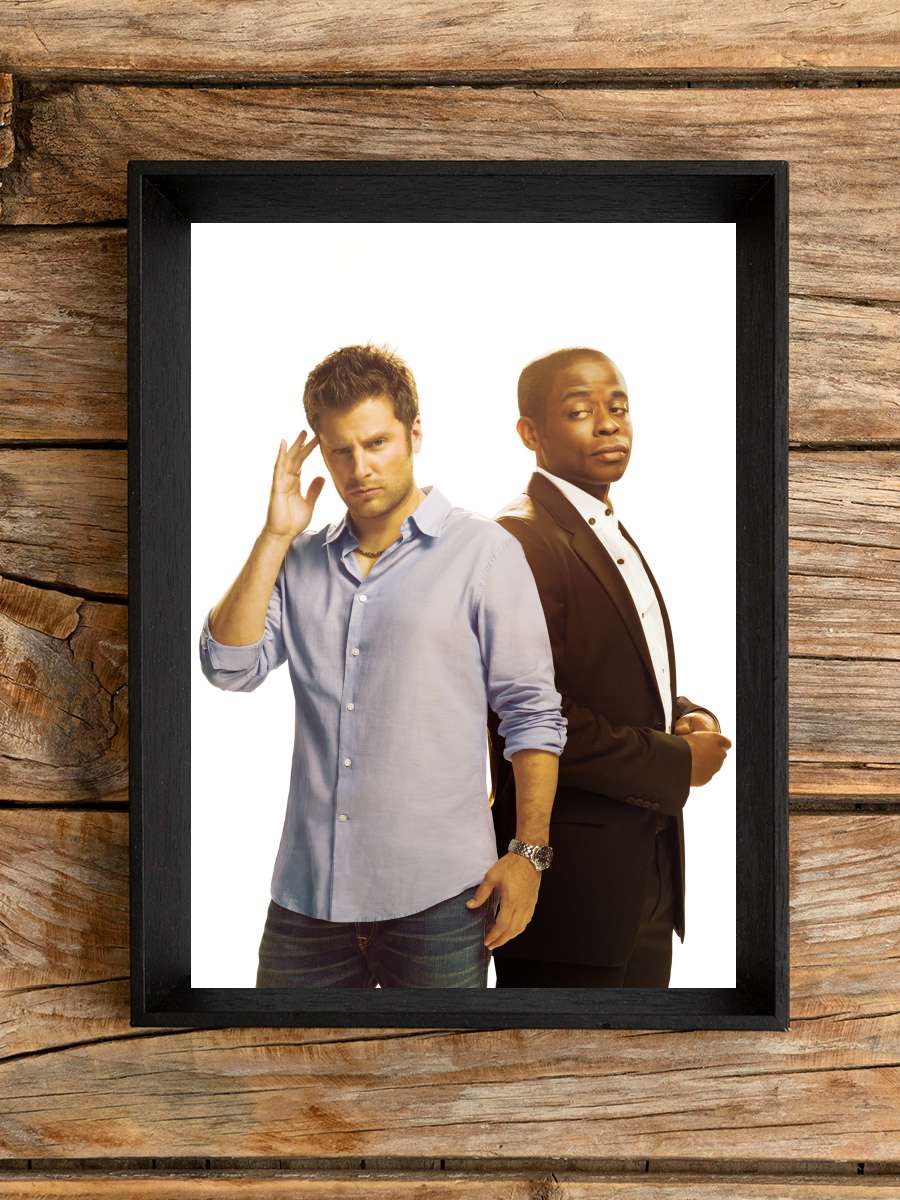 Psych Dizi Tablo Siyah Çerçeveli Dizi Poster Duvar Tablo