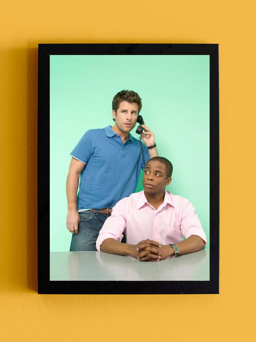 Psych Dizi Tablo Siyah Çerçeveli Dizi Poster Duvar Tablo