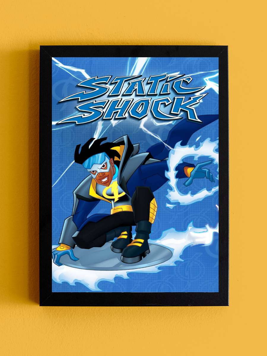 Static Shock Dizi Tablo Siyah Çerçeveli Dizi Poster Duvar Tablo