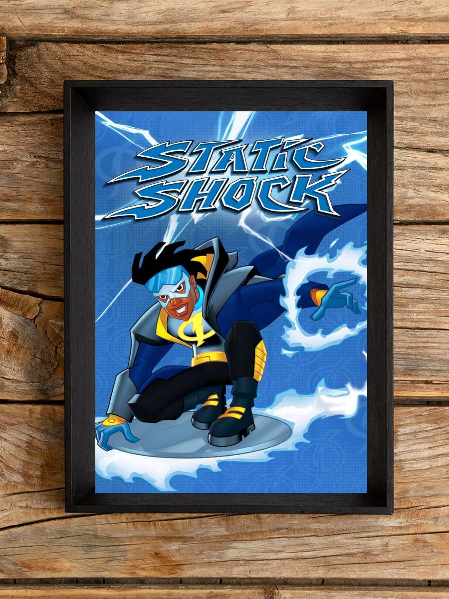 Static Shock Dizi Tablo Siyah Çerçeveli Dizi Poster Duvar Tablo