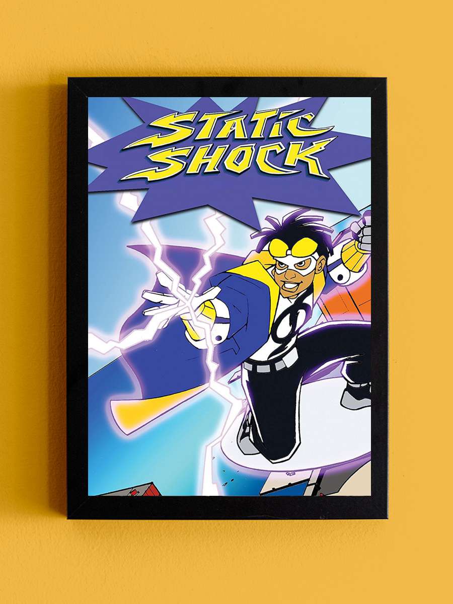 Static Shock Dizi Tablo Siyah Çerçeveli Dizi Poster Duvar Tablo