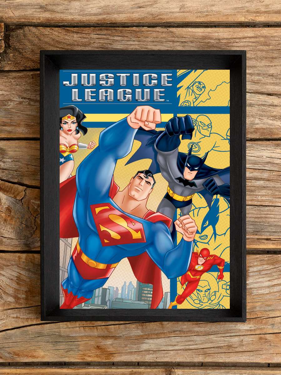 Justice League Dizi Tablo Siyah Çerçeveli Dizi Poster Duvar Tablo