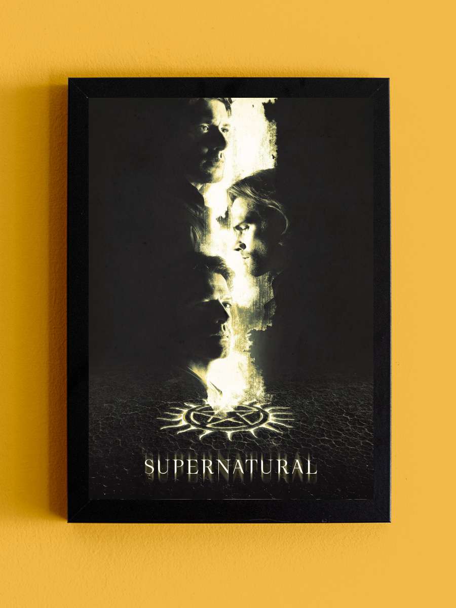 Supernatural Dizi Tablo Siyah Çerçeveli Dizi Poster Duvar Tablo