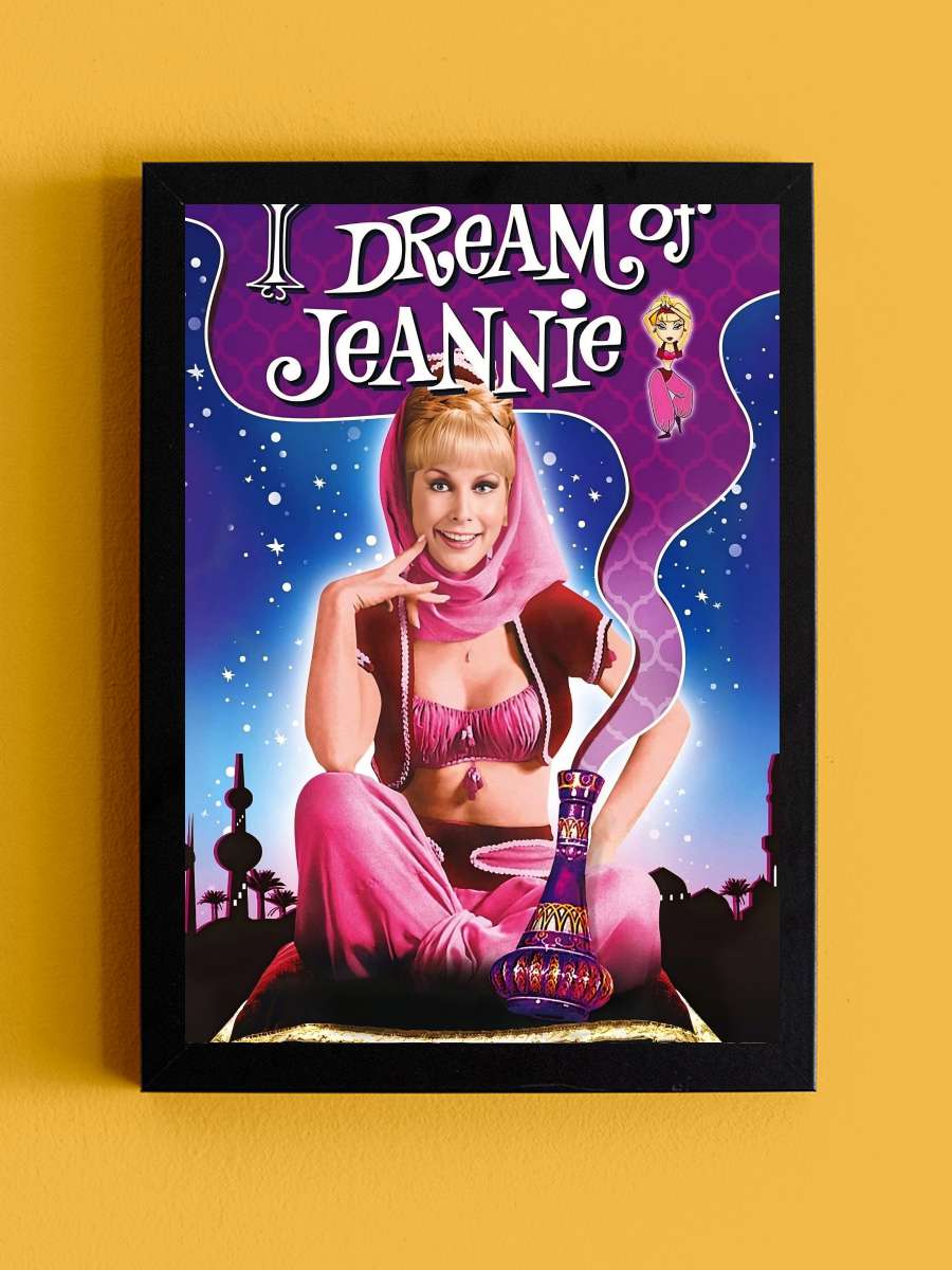 I Dream of Jeannie Dizi Tablo Siyah Çerçeveli Dizi Poster Duvar Tablo