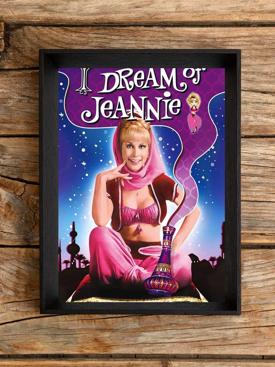 I Dream of Jeannie Dizi Tablo Siyah Çerçeveli Dizi Poster Duvar Tablo