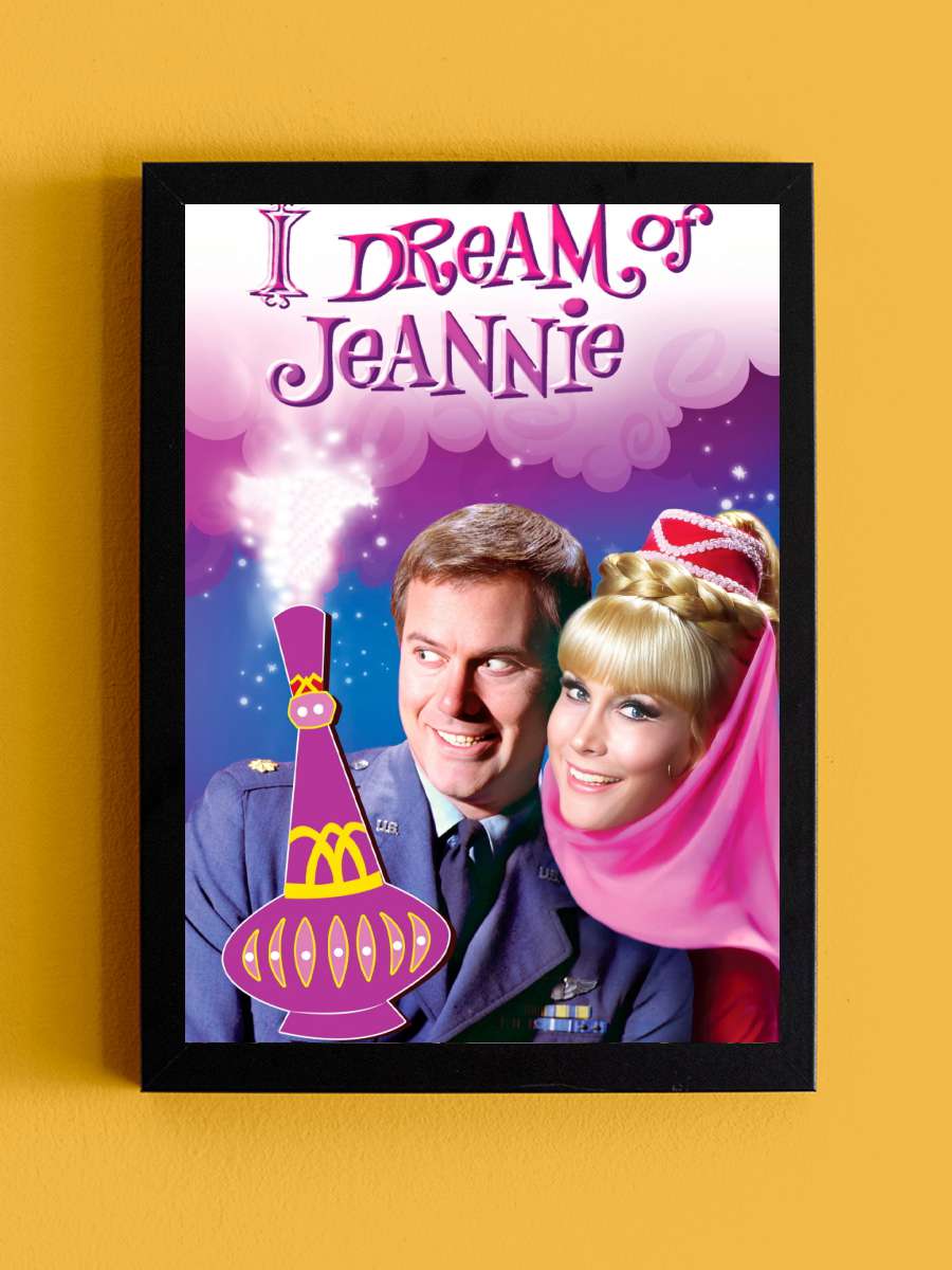 I Dream of Jeannie Dizi Tablo Siyah Çerçeveli Dizi Poster Duvar Tablo