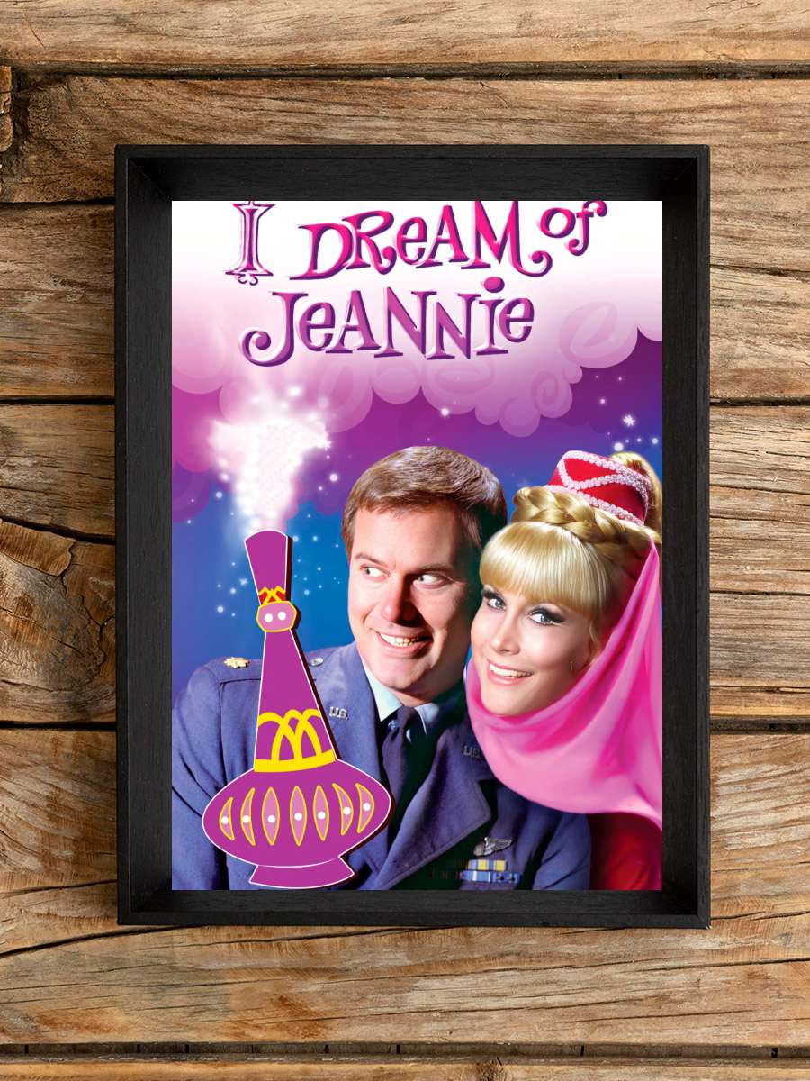 I Dream of Jeannie Dizi Tablo Siyah Çerçeveli Dizi Poster Duvar Tablo