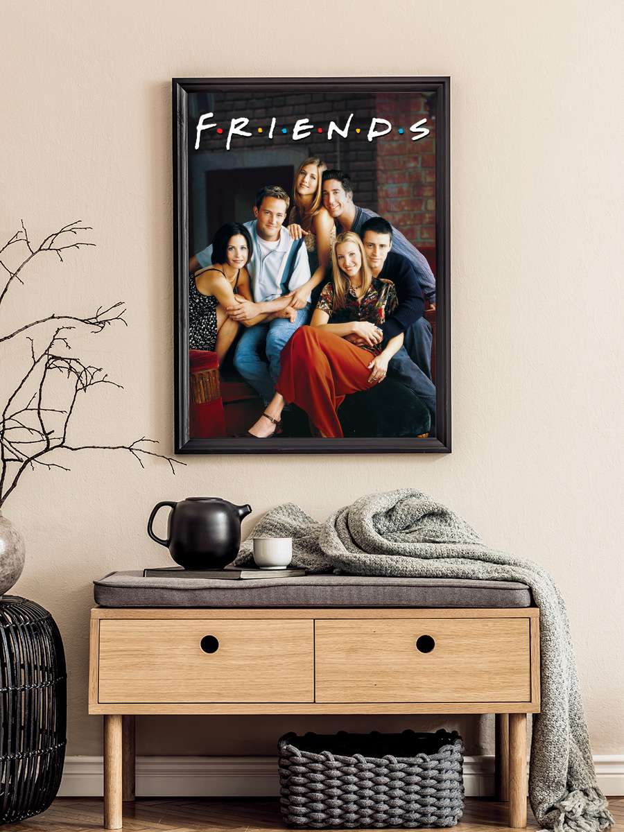 Friends Dizi Tablo Siyah Çerçeveli Dizi Poster Duvar Tablo