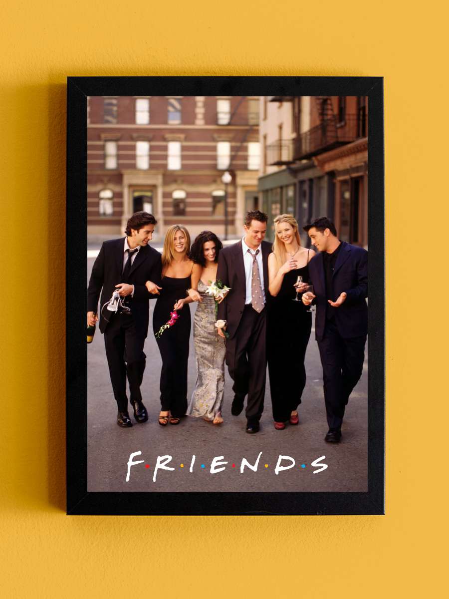 Friends Dizi Tablo Siyah Çerçeveli Dizi Poster Duvar Tablo