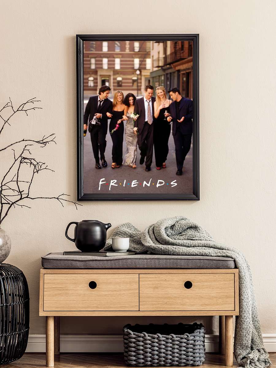 Friends Dizi Tablo Siyah Çerçeveli Dizi Poster Duvar Tablo