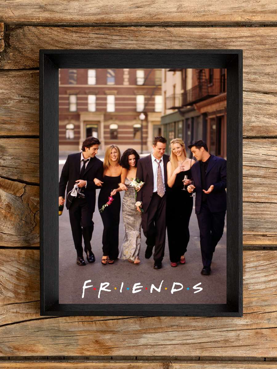 Friends Dizi Tablo Siyah Çerçeveli Dizi Poster Duvar Tablo