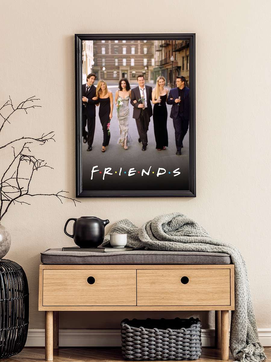 Friends Dizi Tablo Siyah Çerçeveli Dizi Poster Duvar Tablo