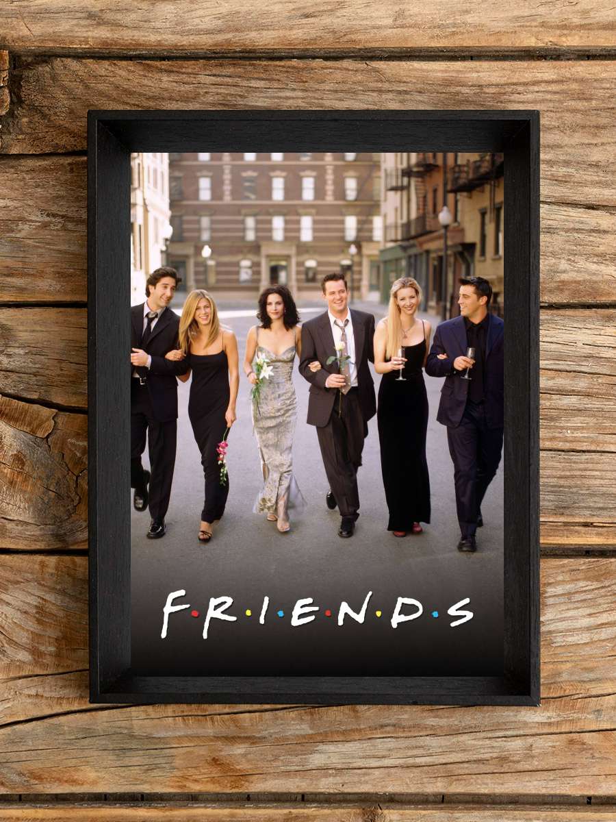 Friends Dizi Tablo Siyah Çerçeveli Dizi Poster Duvar Tablo