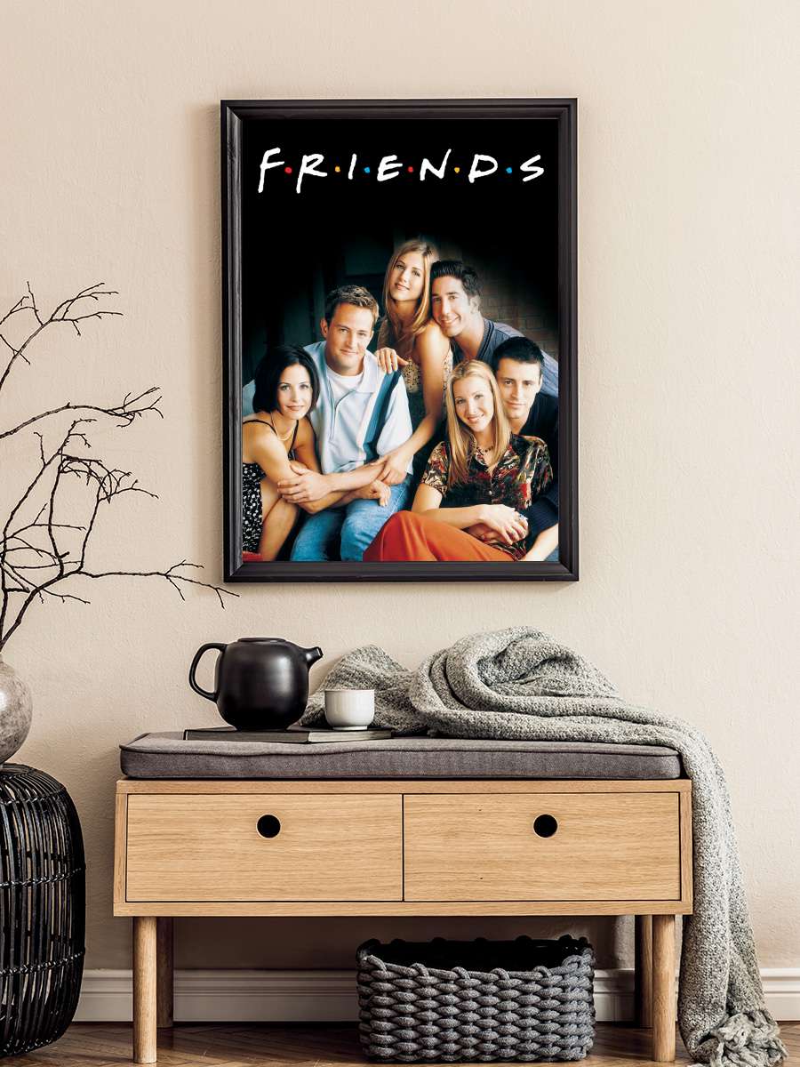 Friends Dizi Tablo Siyah Çerçeveli Dizi Poster Duvar Tablo