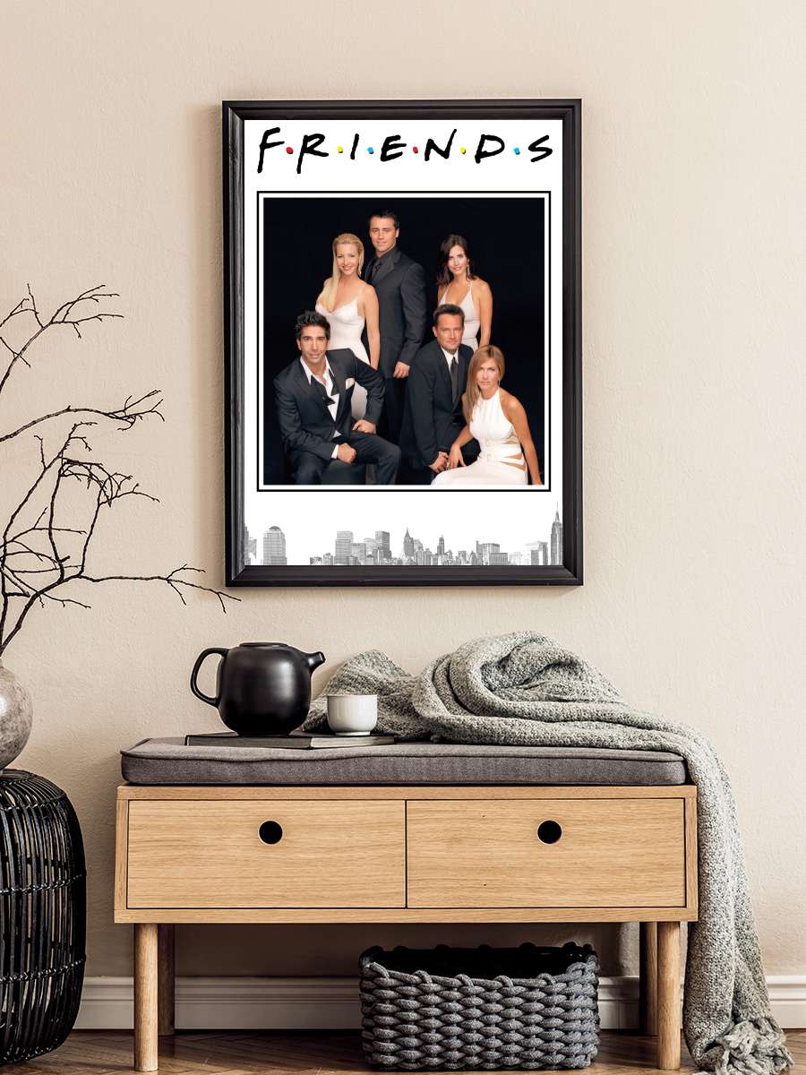 Friends Dizi Tablo Siyah Çerçeveli Dizi Poster Duvar Tablo