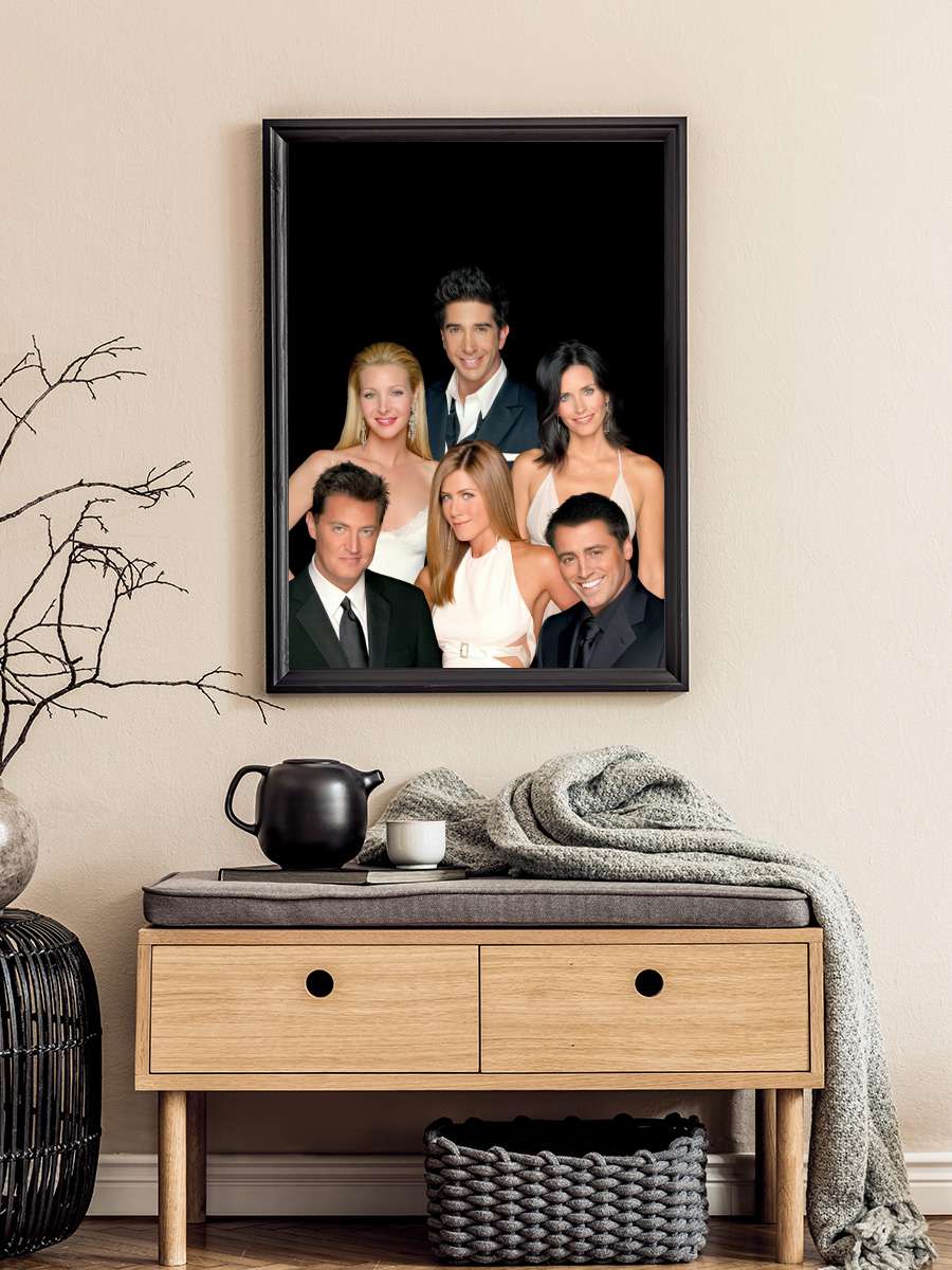 Friends Dizi Tablo Siyah Çerçeveli Dizi Poster Duvar Tablo