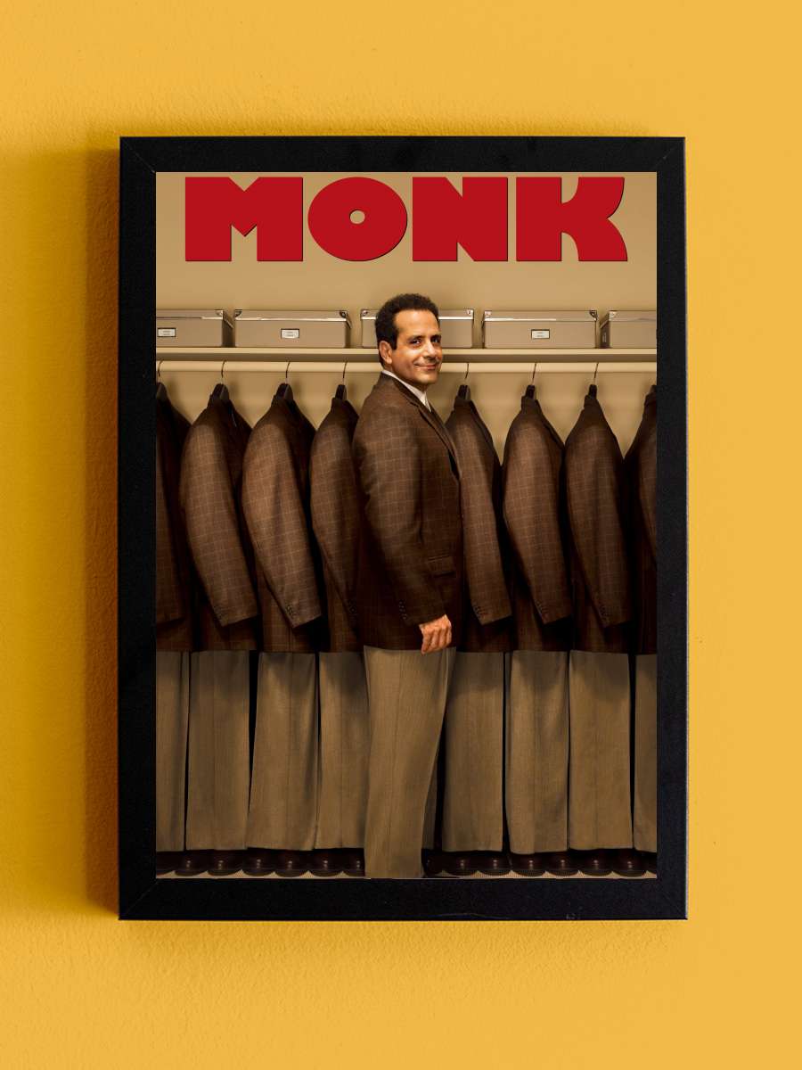 Monk Dizi Tablo Siyah Çerçeveli Dizi Poster Duvar Tablo