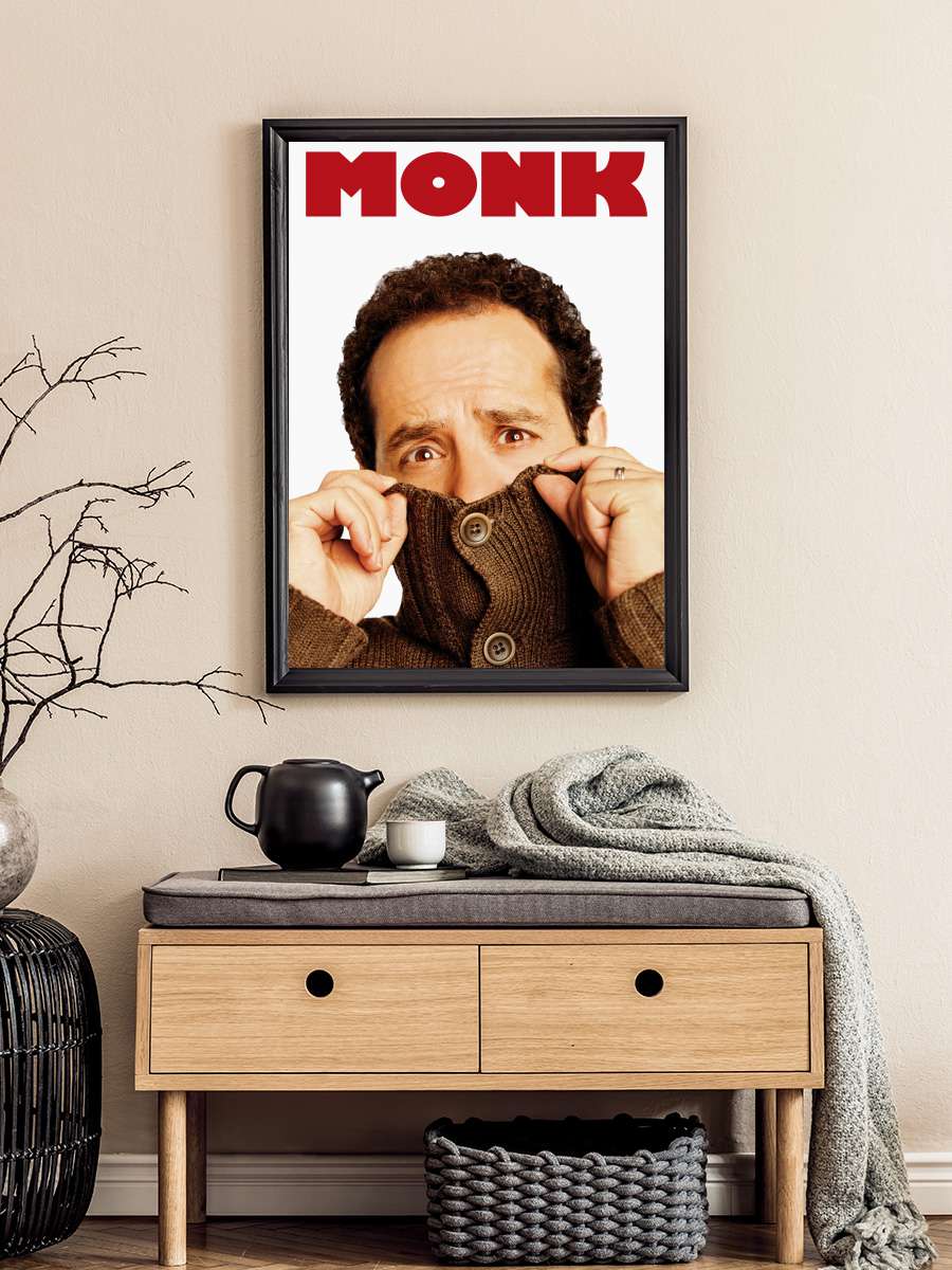 Monk Dizi Tablo Siyah Çerçeveli Dizi Poster Duvar Tablo