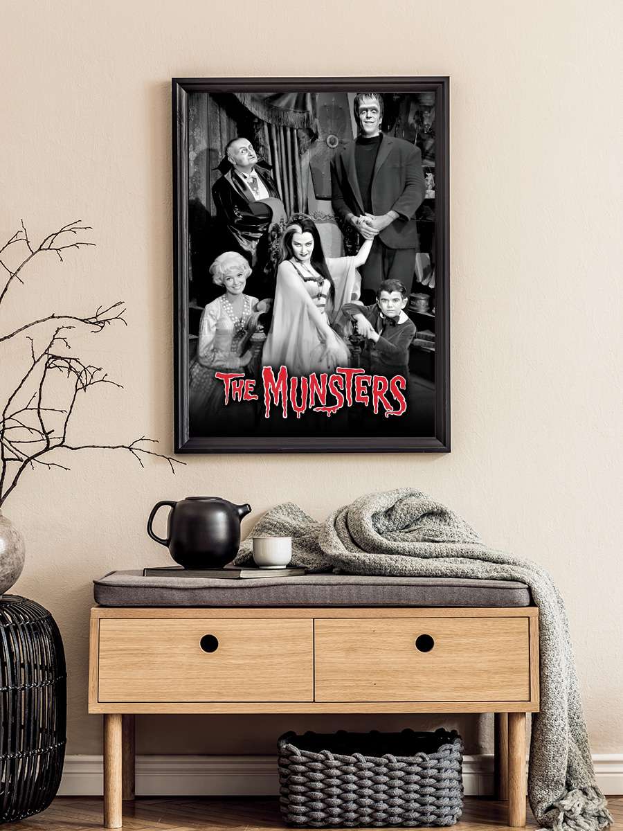 The Munsters Dizi Tablo Siyah Çerçeveli Dizi Poster Duvar Tablo