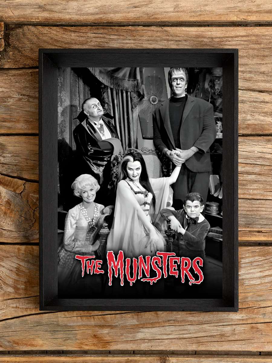 The Munsters Dizi Tablo Siyah Çerçeveli Dizi Poster Duvar Tablo