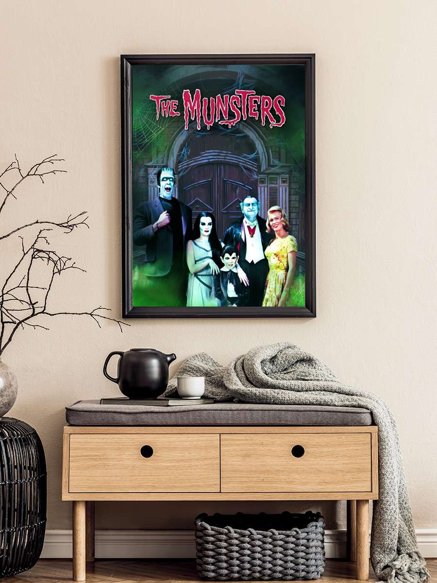 The Munsters Dizi Tablo Siyah Çerçeveli Dizi Poster Duvar Tablo