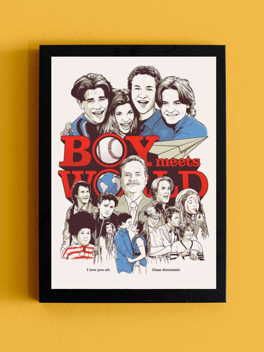 Boy Meets World Dizi Tablo Siyah Çerçeveli Dizi Poster Duvar Tablo