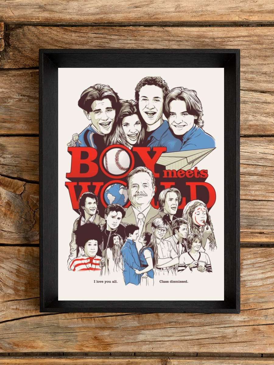 Boy Meets World Dizi Tablo Siyah Çerçeveli Dizi Poster Duvar Tablo