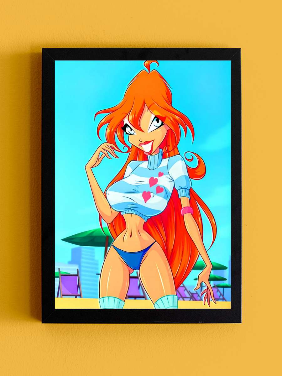 Winx Club Dizi Tablo Siyah Çerçeveli Dizi Poster Duvar Tablo