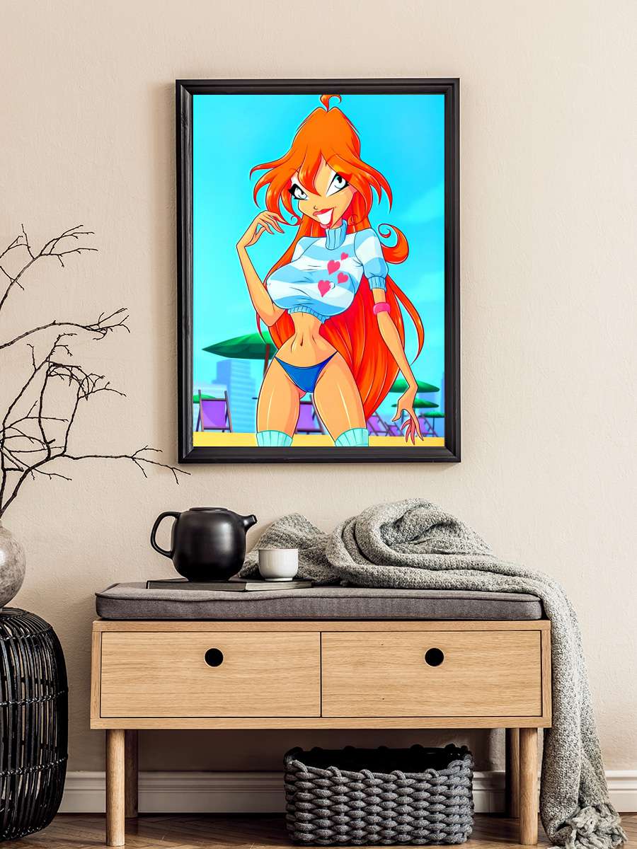 Winx Club Dizi Tablo Siyah Çerçeveli Dizi Poster Duvar Tablo