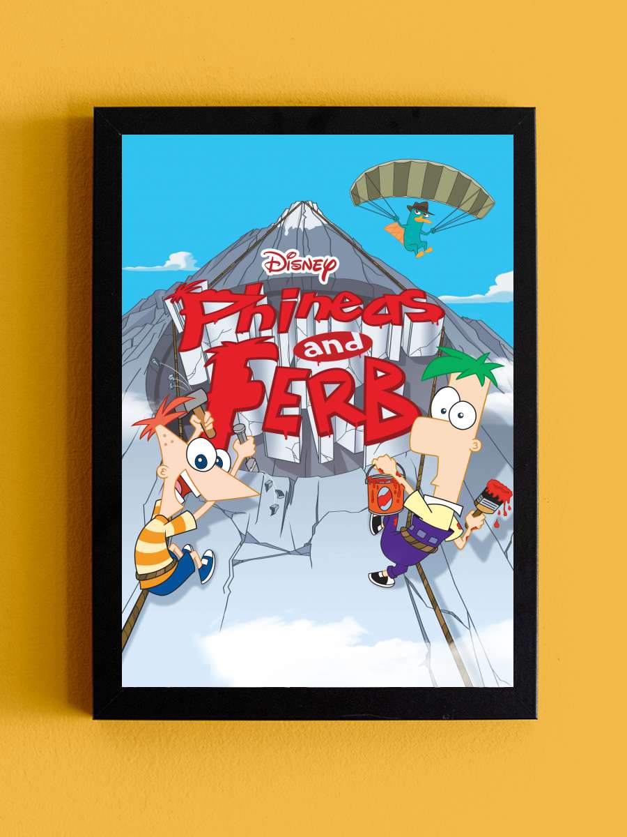 Phineas ve Förb - Phineas and Ferb Dizi Tablo Siyah Çerçeveli Dizi Poster Duvar Tablo