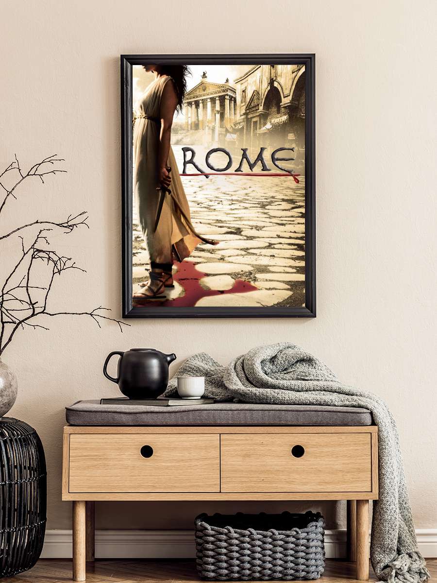 Roma - Rome Dizi Tablo Siyah Çerçeveli Dizi Poster Duvar Tablo