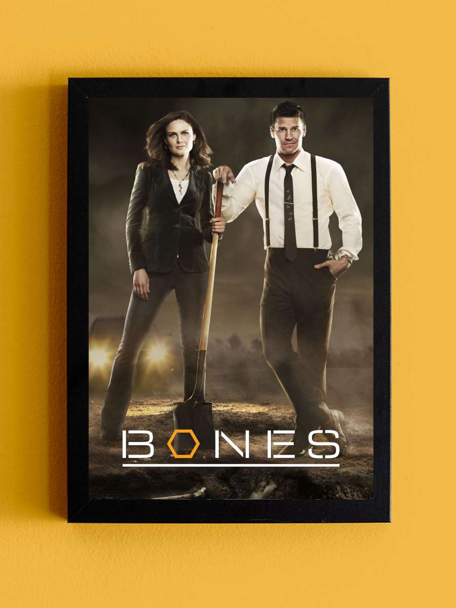 Bones Dizi Tablo Siyah Çerçeveli Dizi Poster Duvar Tablo