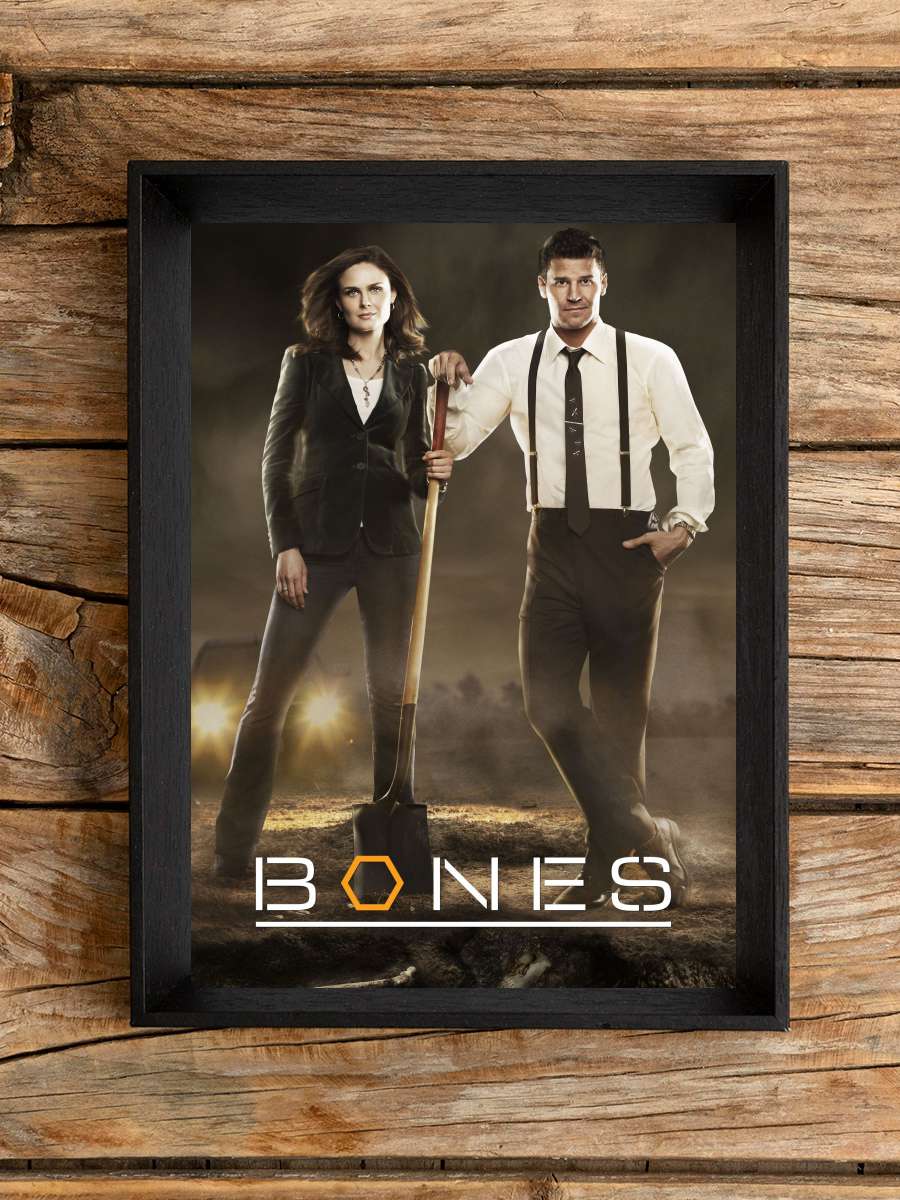 Bones Dizi Tablo Siyah Çerçeveli Dizi Poster Duvar Tablo