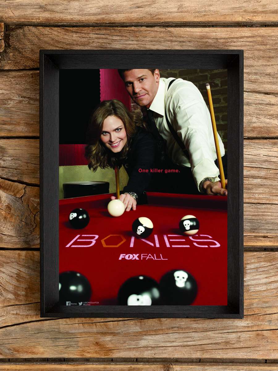 Bones Dizi Tablo Siyah Çerçeveli Dizi Poster Duvar Tablo