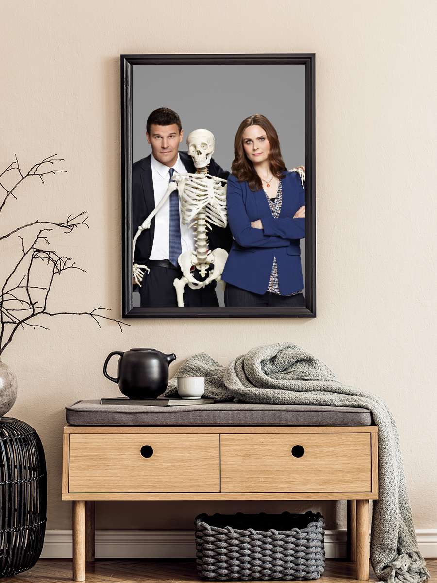 Bones Dizi Tablo Siyah Çerçeveli Dizi Poster Duvar Tablo