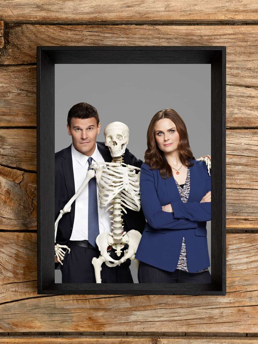 Bones Dizi Tablo Siyah Çerçeveli Dizi Poster Duvar Tablo