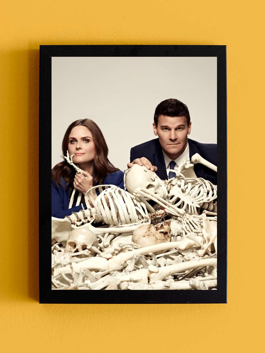 Bones Dizi Tablo Siyah Çerçeveli Dizi Poster Duvar Tablo