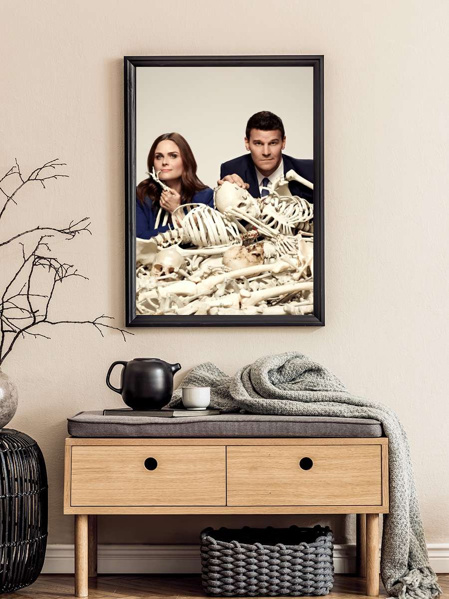 Bones Dizi Tablo Siyah Çerçeveli Dizi Poster Duvar Tablo