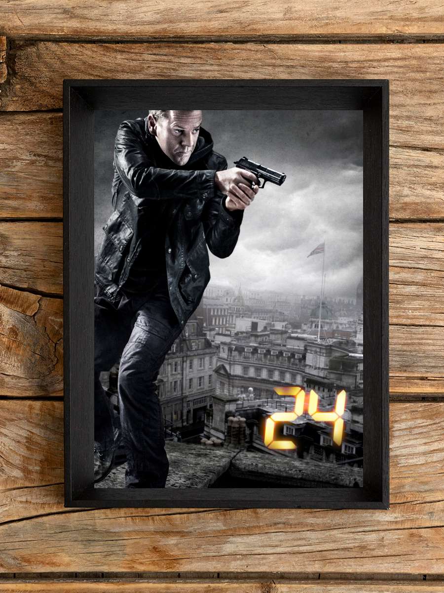 24 Dizi Tablo Siyah Çerçeveli Dizi Poster Duvar Tablo