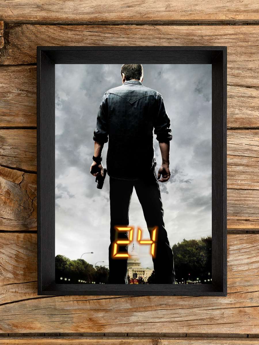 24 Dizi Tablo Siyah Çerçeveli Dizi Poster Duvar Tablo