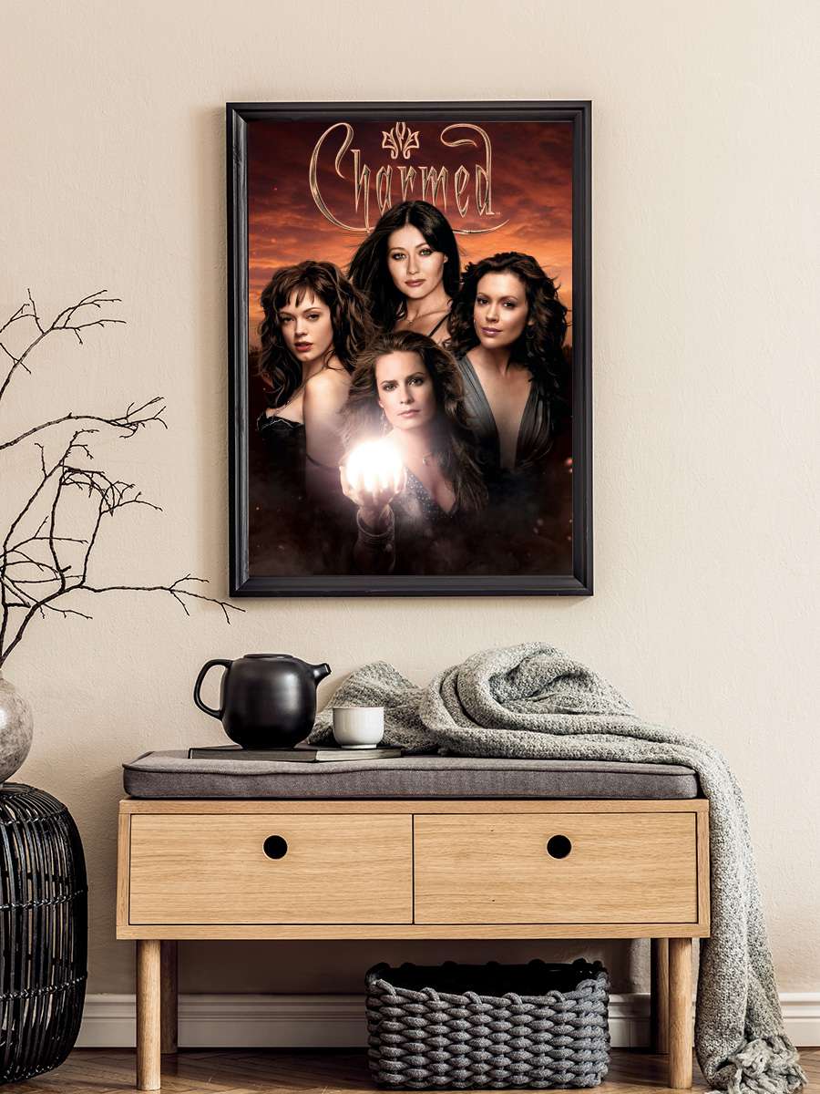 Charmed Dizi Tablo Siyah Çerçeveli Dizi Poster Duvar Tablo