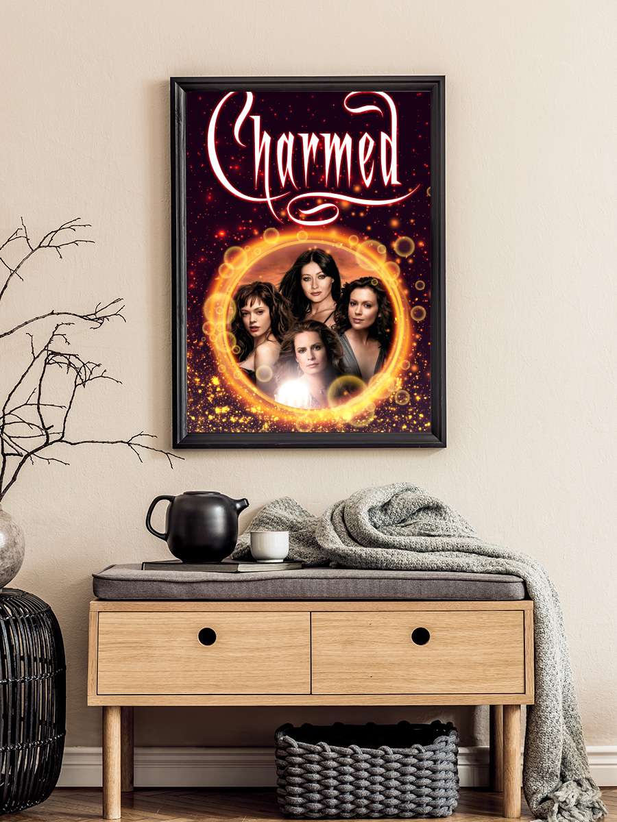 Charmed Dizi Tablo Siyah Çerçeveli Dizi Poster Duvar Tablo