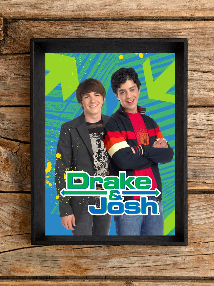 Drake & Josh Dizi Tablo Siyah Çerçeveli Dizi Poster Duvar Tablo