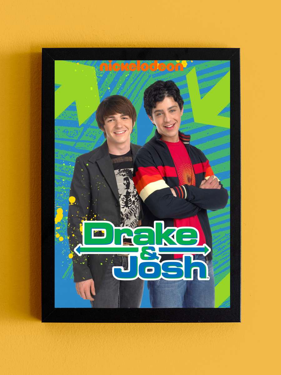 Drake & Josh Dizi Tablo Siyah Çerçeveli Dizi Poster Duvar Tablo