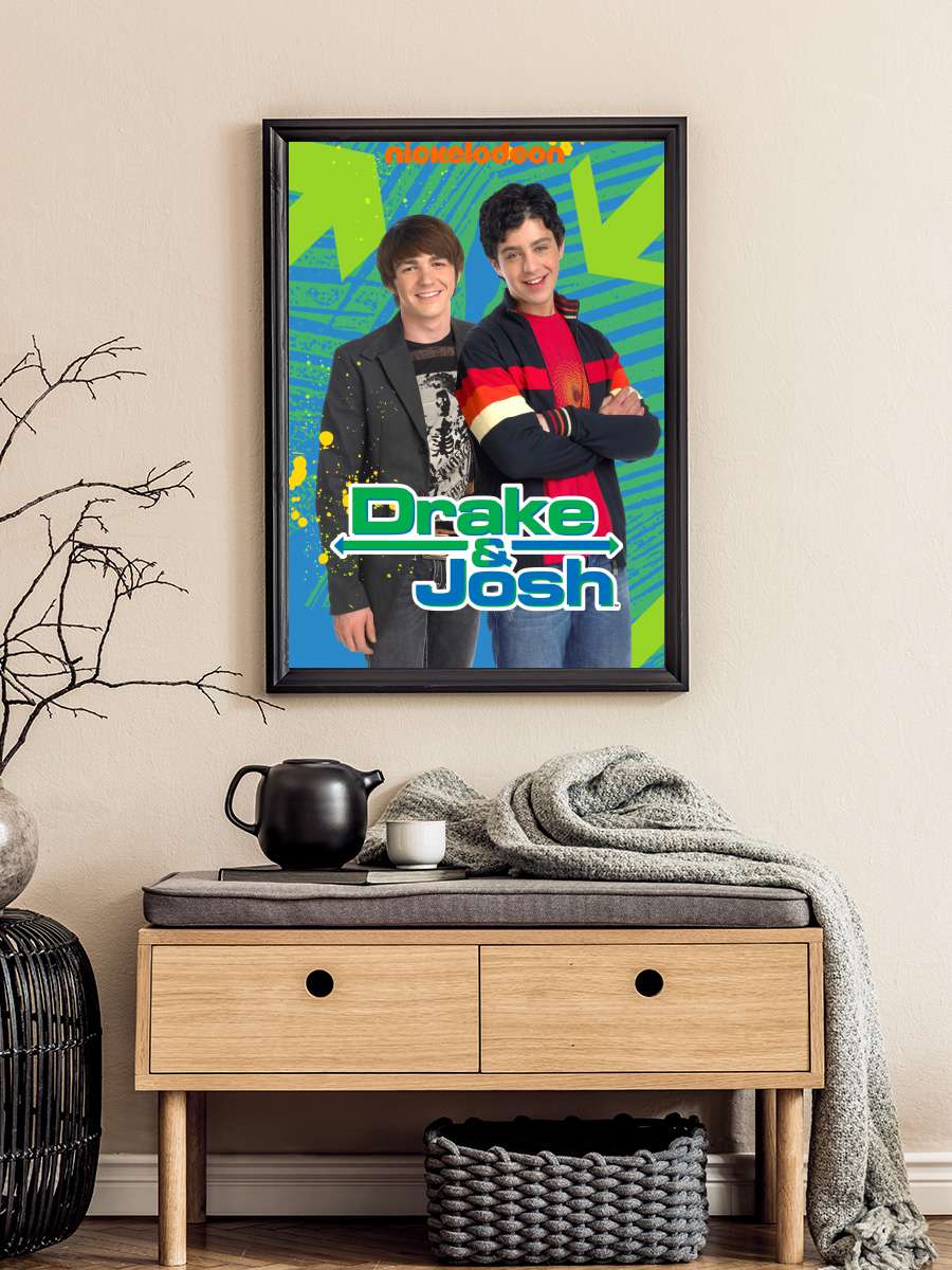 Drake & Josh Dizi Tablo Siyah Çerçeveli Dizi Poster Duvar Tablo