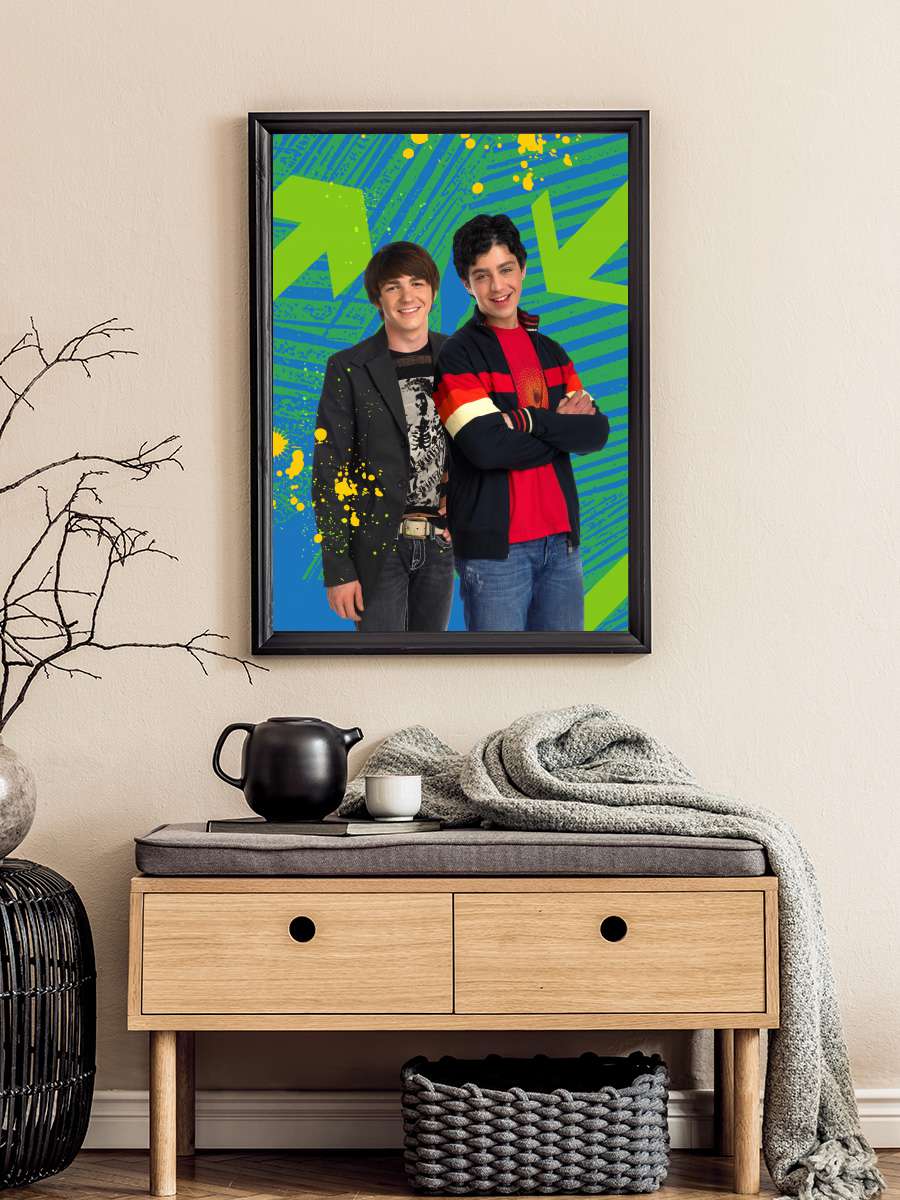 Drake & Josh Dizi Tablo Siyah Çerçeveli Dizi Poster Duvar Tablo