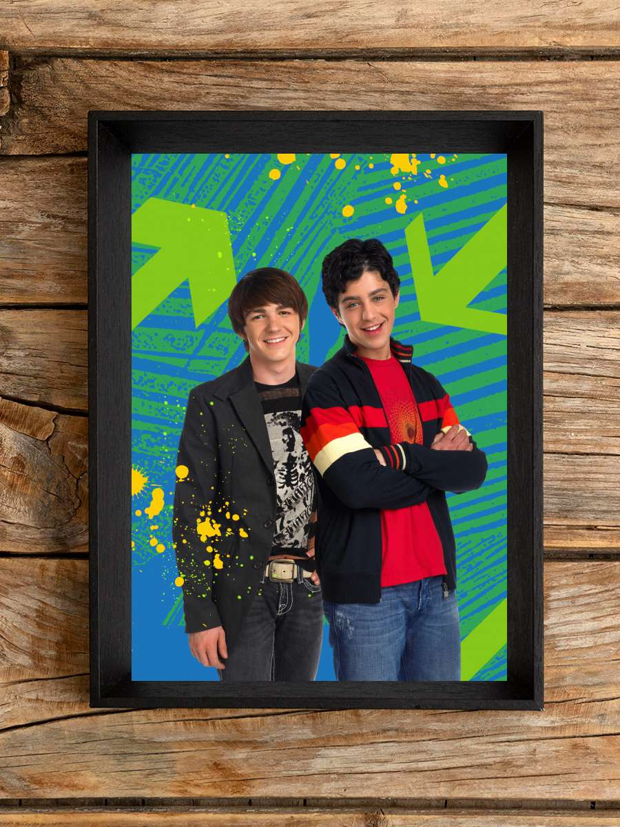 Drake & Josh Dizi Tablo Siyah Çerçeveli Dizi Poster Duvar Tablo